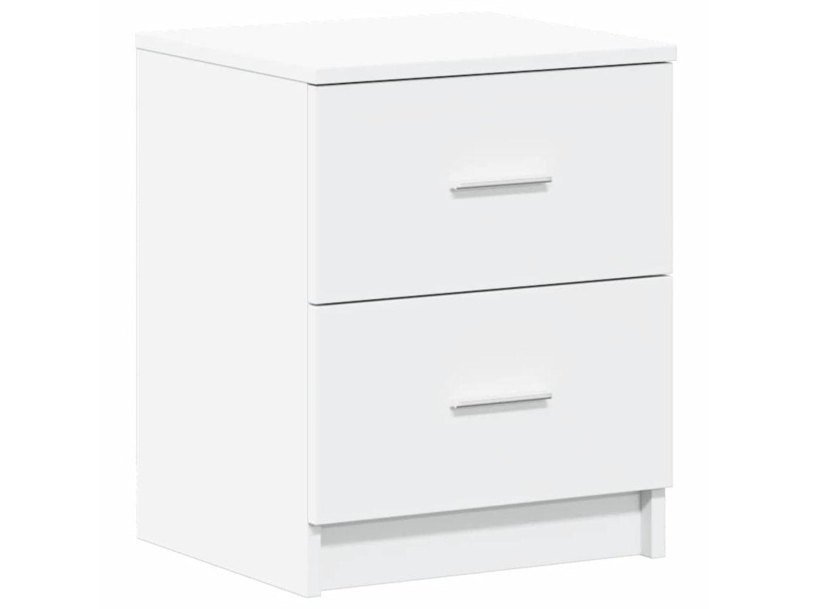 Maison Exclusive - Mesita De Noche Con 2 Cajones, Color Blanco, 40x36x50 Cm