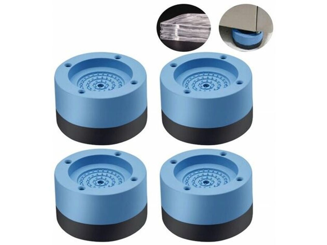 4 Almohadillas Antivibración Para Lavadora, Frigorífico, Estabilizador Universal, Reposapiés - Azul