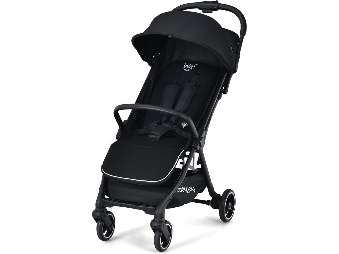 Cochecito para Niños/Cochecito Plagar con un clic Estructura en Aluminio, Ideal para Niños 0-36 Meses (Negro) COSTWAY