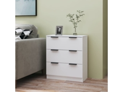 Aparador De Madera Contrachapada Blanco 60x30x70 Cm