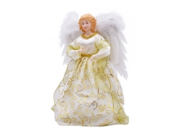 Adorno de ángel iluminado para la punta del árbol de Navidad