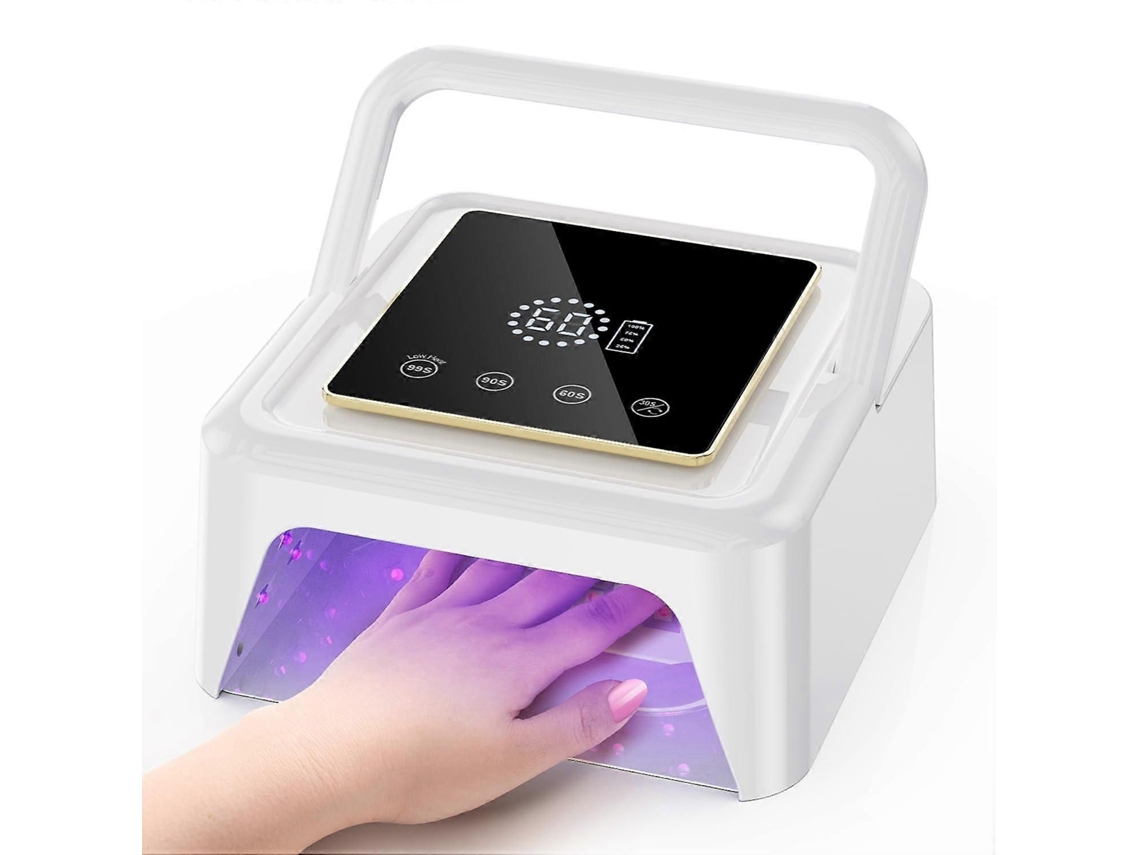 Lámpara UV inalámbrica para uñas, recargable, 108 W, gel, integrada, 4 ajustes, temporizador o LED GOKOCO