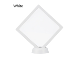 Soporte De Exhibición Para Decoración De Uñas Con Marco Acrílico, Listo Para Montar, Blanco.