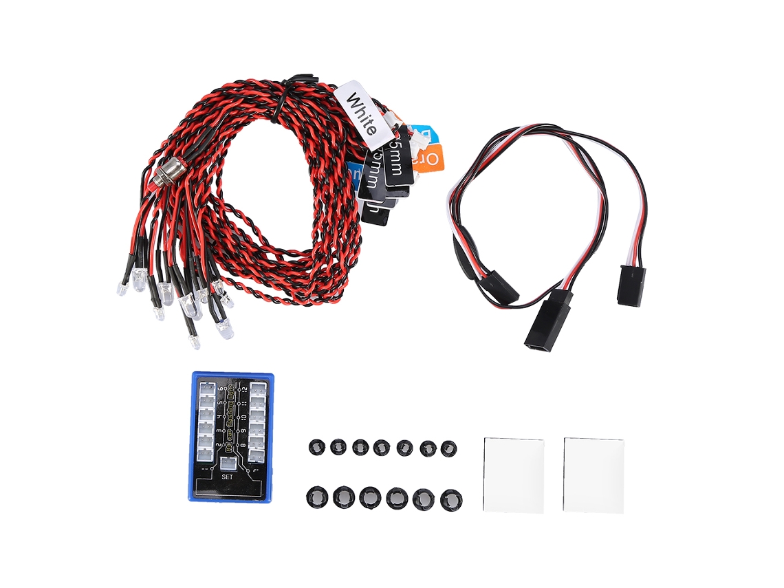Kit De Luces Led Intermitentes Para Coches Rc, 4,8-6,0 V, Sistema De Iluminación, Accesorio Para Vehículos De Hobby.