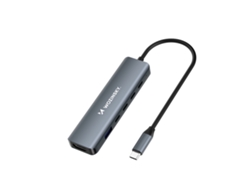 Hub 6w1 Rozdzielacz Usb a Usb c Displayport Hdmi Szary WOZINSKY