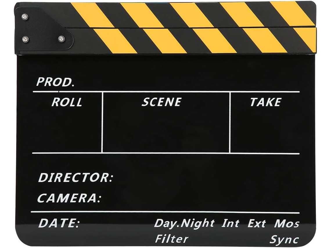 Claqueta Acrílica De 30x25 Cm, Letrero De Director Para Cine.