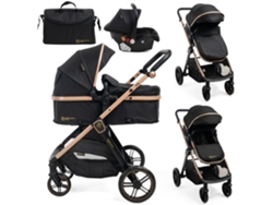 Cochecito Trio 3 en 1 - 0-22 kg BEBELISSIMO - Iris - negro