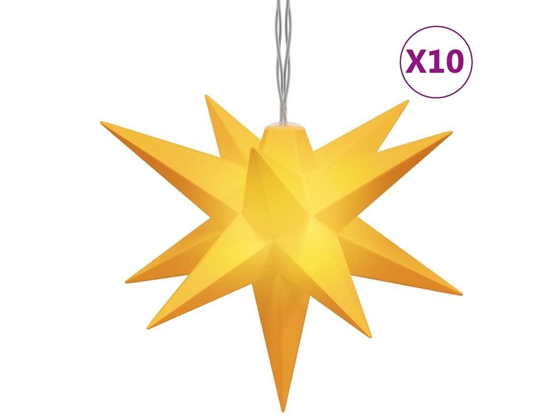 Lámpara de Navidad 10 LEDs VIDAXL amarillo (10 cm)