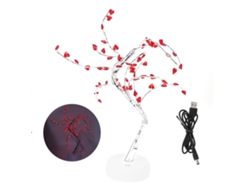 2026-luz De Árbol Con 60leds Rojo Amor, Alimentación Dual Usb/batería, Ip20, Lámpara Decorativa Diy Para Sala De Estar Hogar