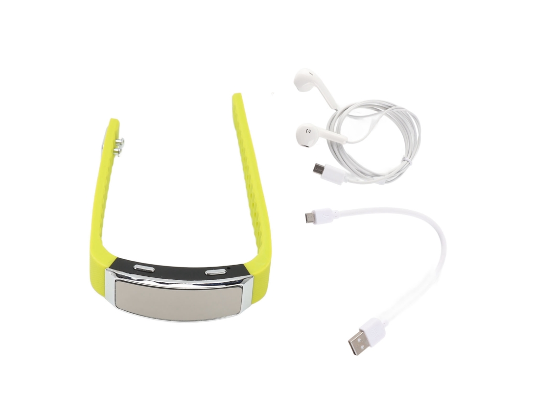 Reloj Con Grabadora De Voz, Pulsera Con Reducción De Ruido, Activación Por Voz, Reproductor De Música, 32 Gb, Amarillo