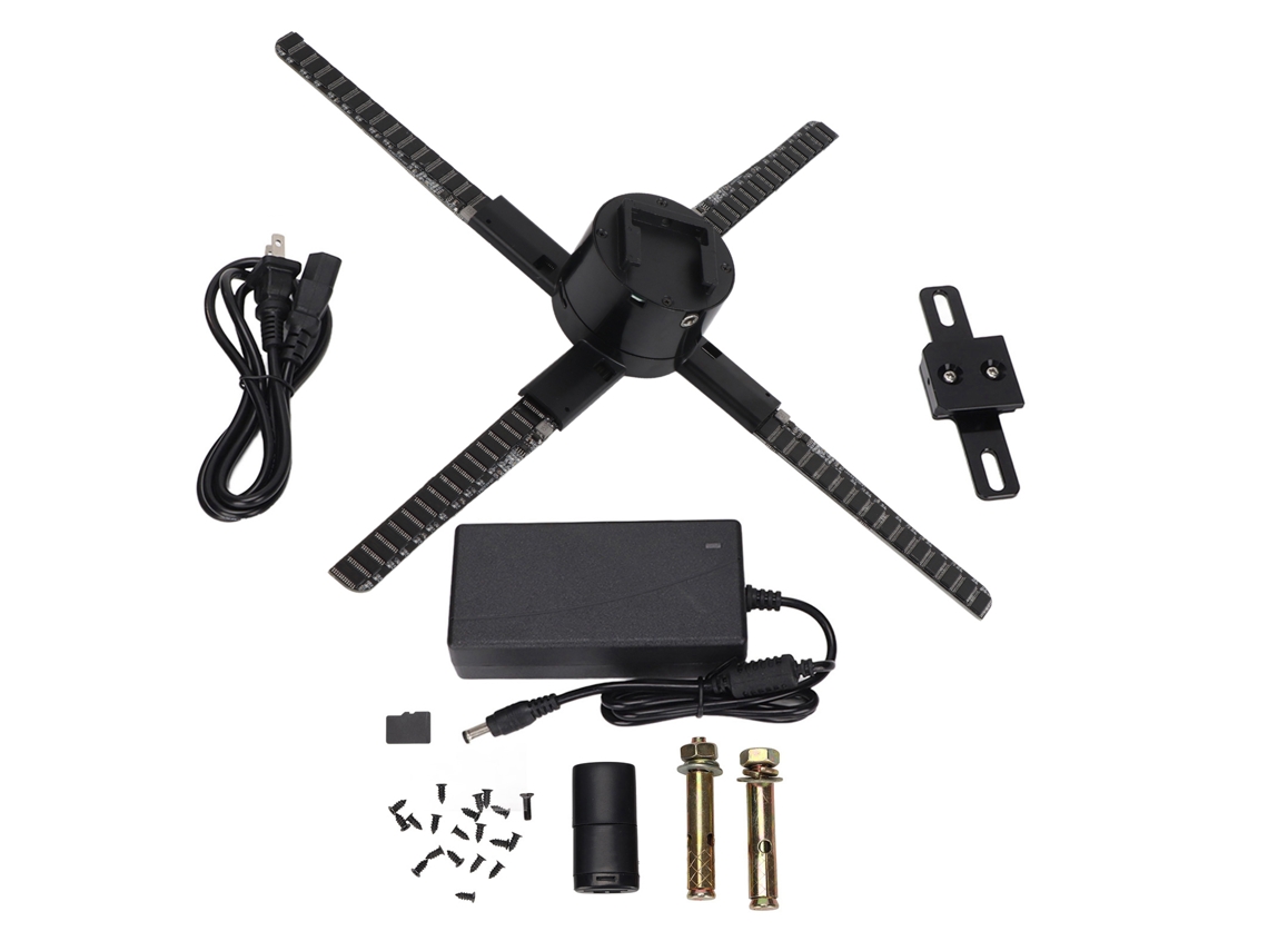 Proyector holográfico 3D G45 de 45 cm y 30 W con 4 aspas