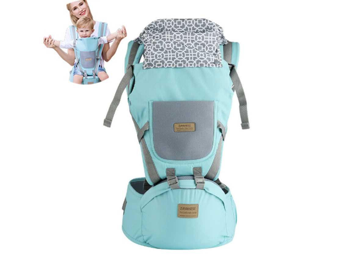 Mochila ergonómica para bebé Viedouce con asiento de cadera, algodón ligero y transpirable, múltiples posiciones (delante y atrás), ajustable para recién nacidos y niños pequeños.