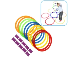 Juego De Rayuela Con 20 Piezas Para El Entrenamiento Sensorial Infantil, Arcos Y Conectores De Plástico.