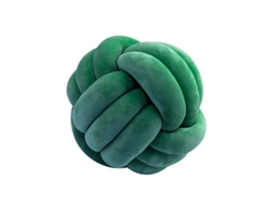 Rebe-almohada Redonda Nudo Suave De Tela Plush Decorativa Hogar Dormitorio 7.9x7.9in Verde Oscuro