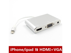 Adaptador Lightning para Hdmi / Vga com Audio 