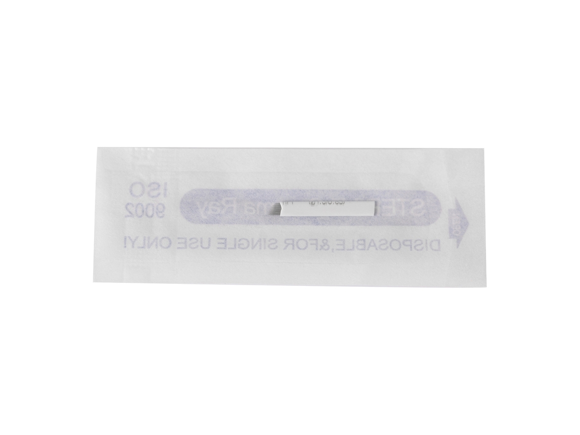 Aguja Estéril Para Microblading Para Tatuaje De Cejas, Hoja De 0,25 Mm N.° 3, Maquillaje Permanente.