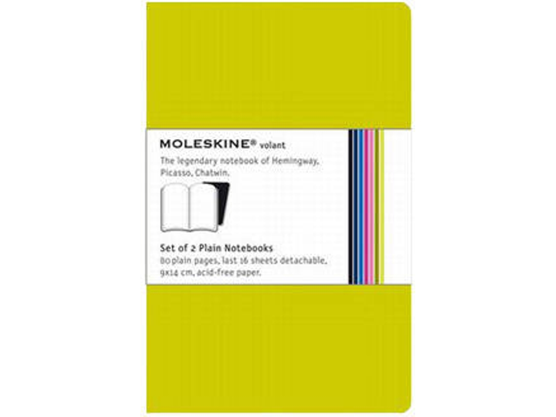Cuaderno MOLESKINE Volant de Bolsillo Verde Claro (2 unidades - Pautado)