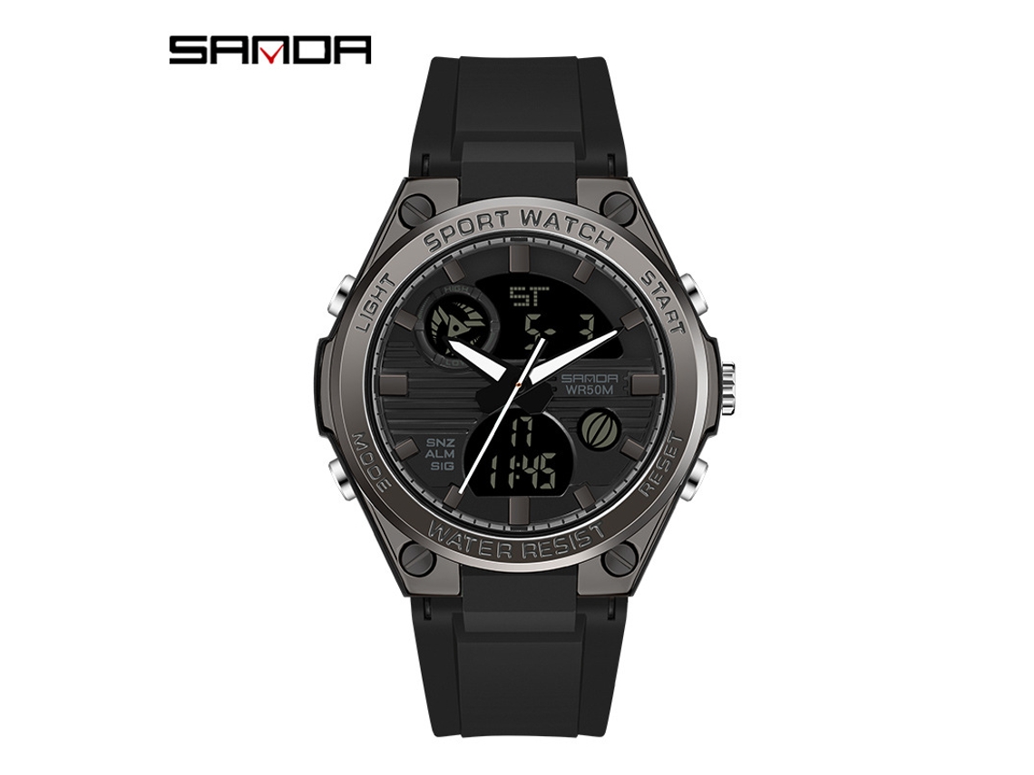 Reloj Electrónico Deportivo Multifuncional Luminoso Para Mujer (negro), Resistente Al Agua, Estilo Harajuku.