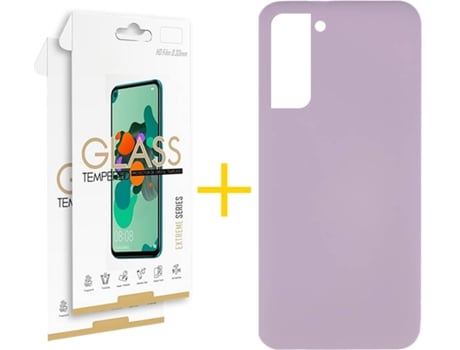 Carcasa + 2 Protectores de Pantalla para Samsung Galaxy S22 Plus 5G SKYHE Morado
