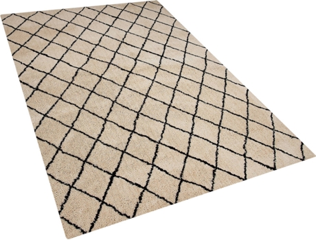 Alfombra beige/negro 140 x 200 cm BELIANI Midyat