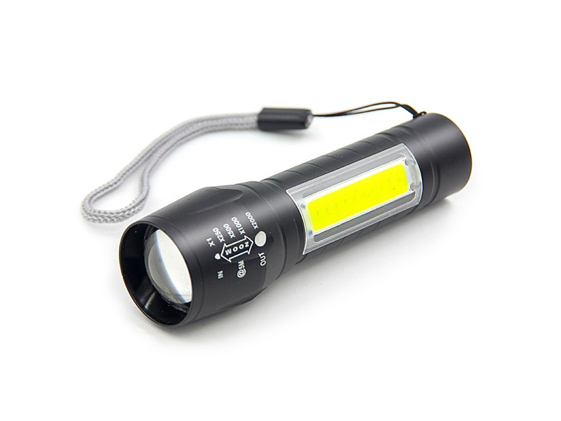 Linterna Portátil Mini Led Cob Recargable Por Usb Con Zoom
