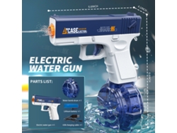 Pistola de agua eléctrica de juguete para niños con simulación de lanzamiento y retroceso, con luz y sensor automático. Mdug (azul)