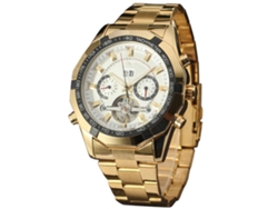 Reloj Mecánico Automático De Negocios Para Hombres Forsining Con Calendario Oro Blanco