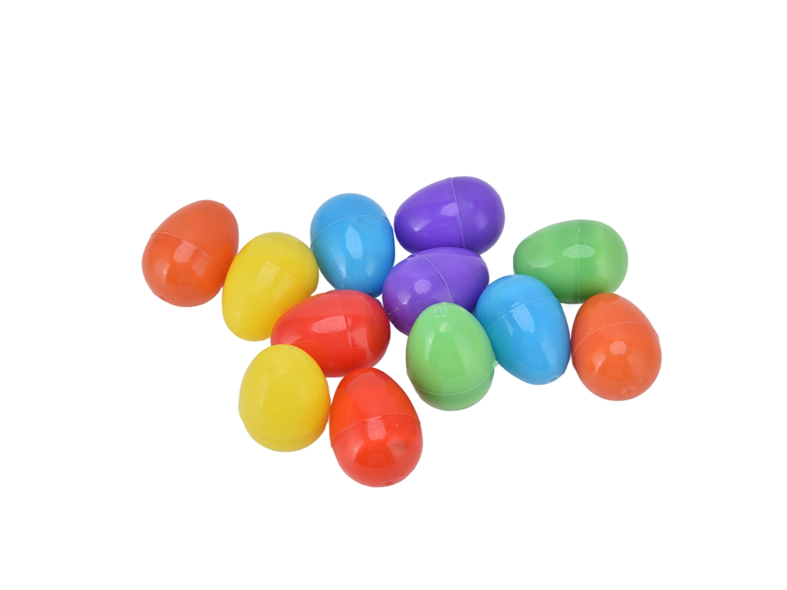 12 Huevos De Pascua Led Iluminados, De Plástico, Con Batería Interna, Decorativos Para Fiestas Infantiles.
