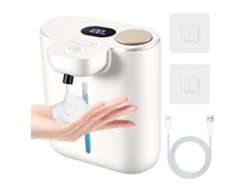 Dispensador automático de jabón líquido en espuma, 500 ml, inteligente, sin contacto, fácil de usar, color blanco