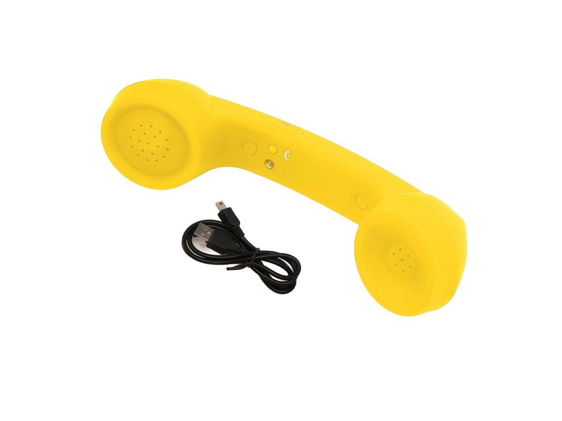 Auriculares Bluetooth Inalámbricos Retro Para Teléfonos Móviles, Recargables, Antirradiación, Amarillos.