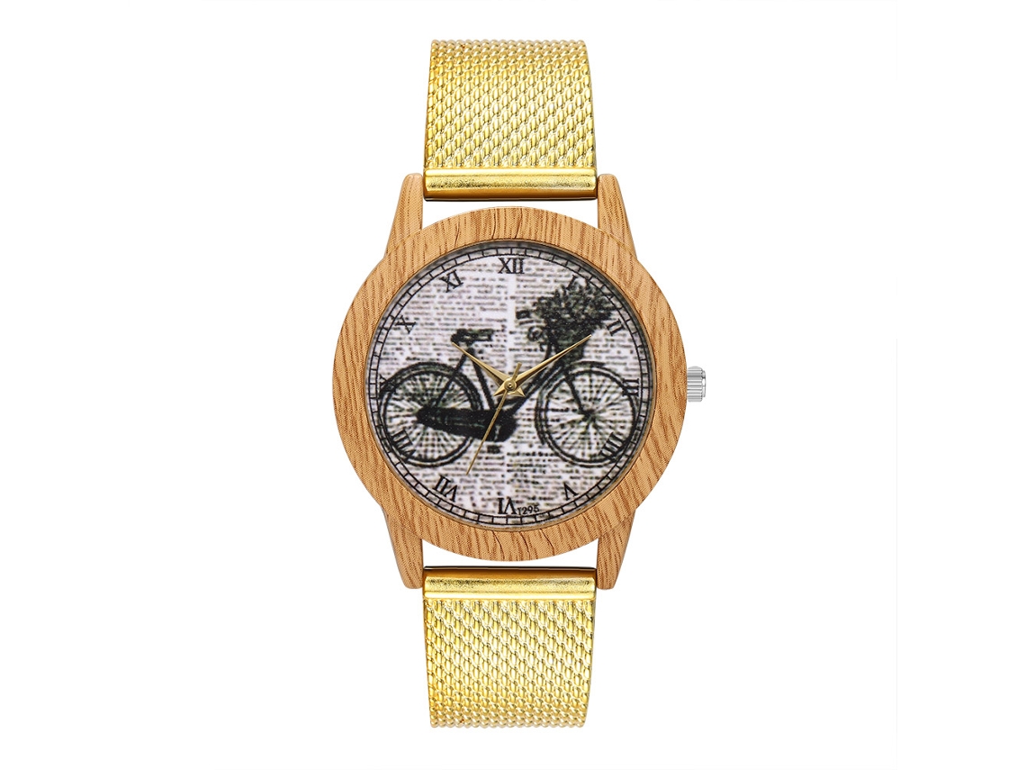 Reloj De Pulsera Unisex De Silicona Con Esfera Romana Y Movimiento De Cuarzo (dorado)