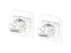 Soporte Autoadhesivo Para Barra De Cortina, 4 Piezas, Transparente Para Cocina Y Baño.