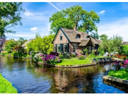 Rompecabezas Para Adultos De 1000 Piezas, Giethoorn Village, Con Letras Entrelazadas En La Parte Posterior, Sin Polvo (azul)
