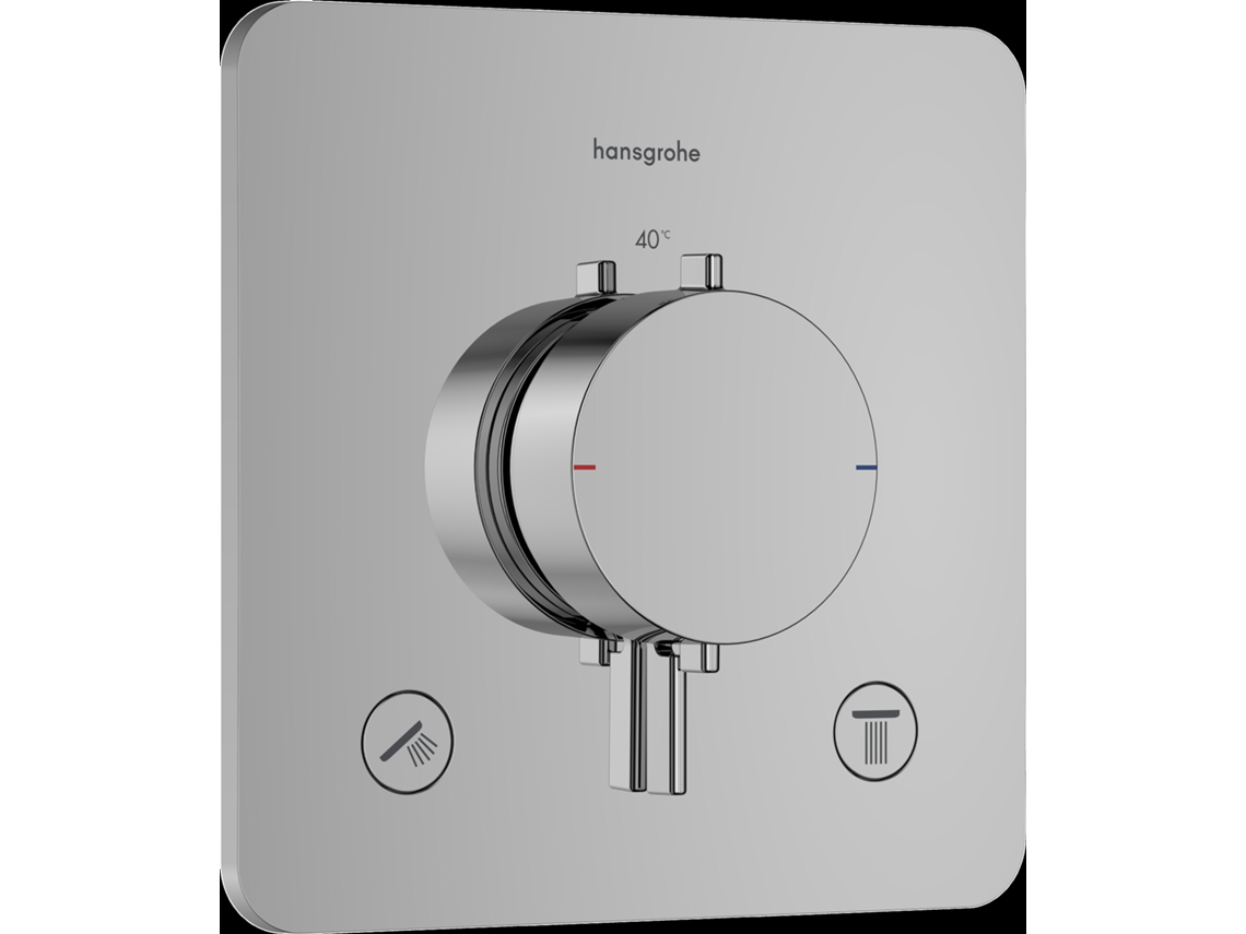 Termostato empotrado Hansgrohe Ecostat Comfort Q para 2 usuarios, 33713000, color cromo