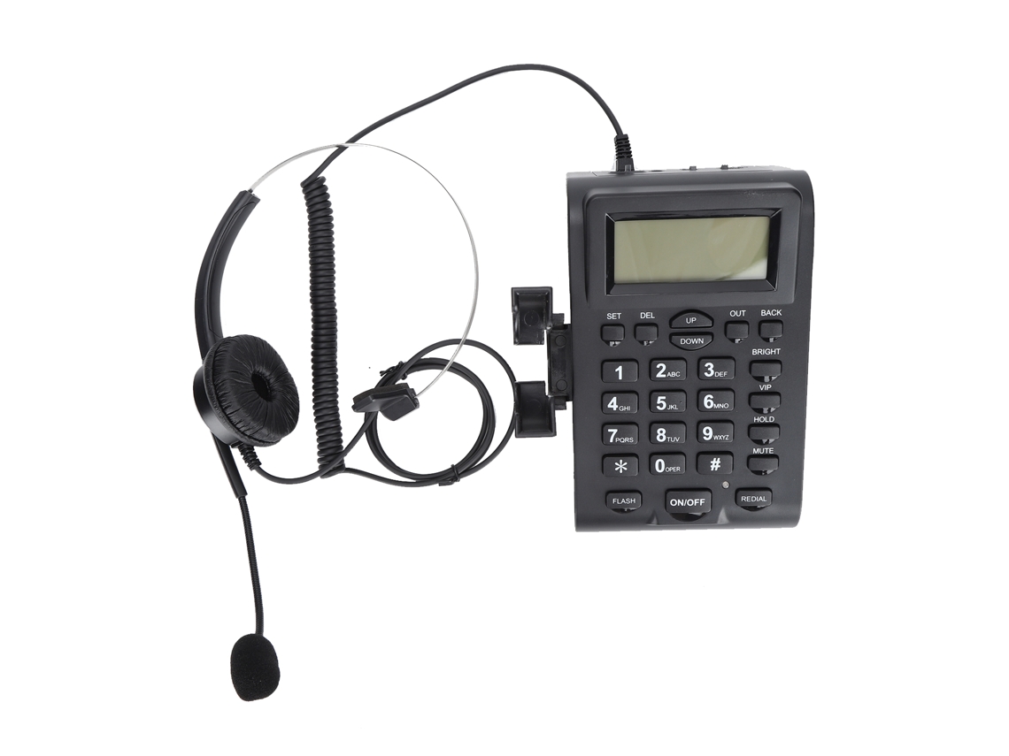 Teléfono Para Centro De Llamadas Con Auriculares Y Micrófono Omnidireccionales Para Oficina En Casa.