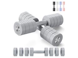 Juego De Mancuernas Multifuncional 4 En 1 Merach, Con Pesos Ajustables De 1 A 4 Kg Y Barra De Conexión, Para Fitness En Casa O Gimnasio, Gris
