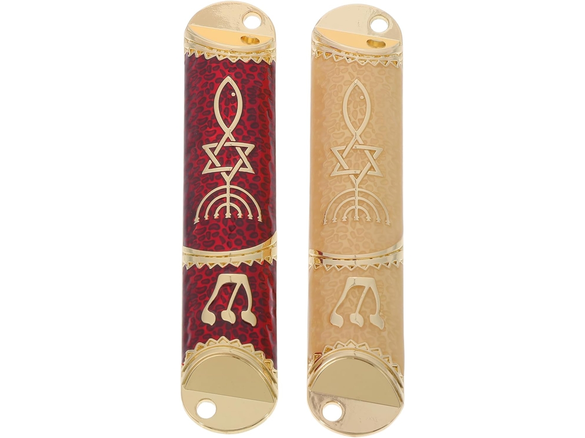 2 Elegantes Y Protectores Portamonedas De Metal Para Mezuzá Para Bendiciones