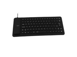 Teclado de silicona suave de 85 teclas para computadora, portátil, plegable, impermeable, con cable USB, Everley891