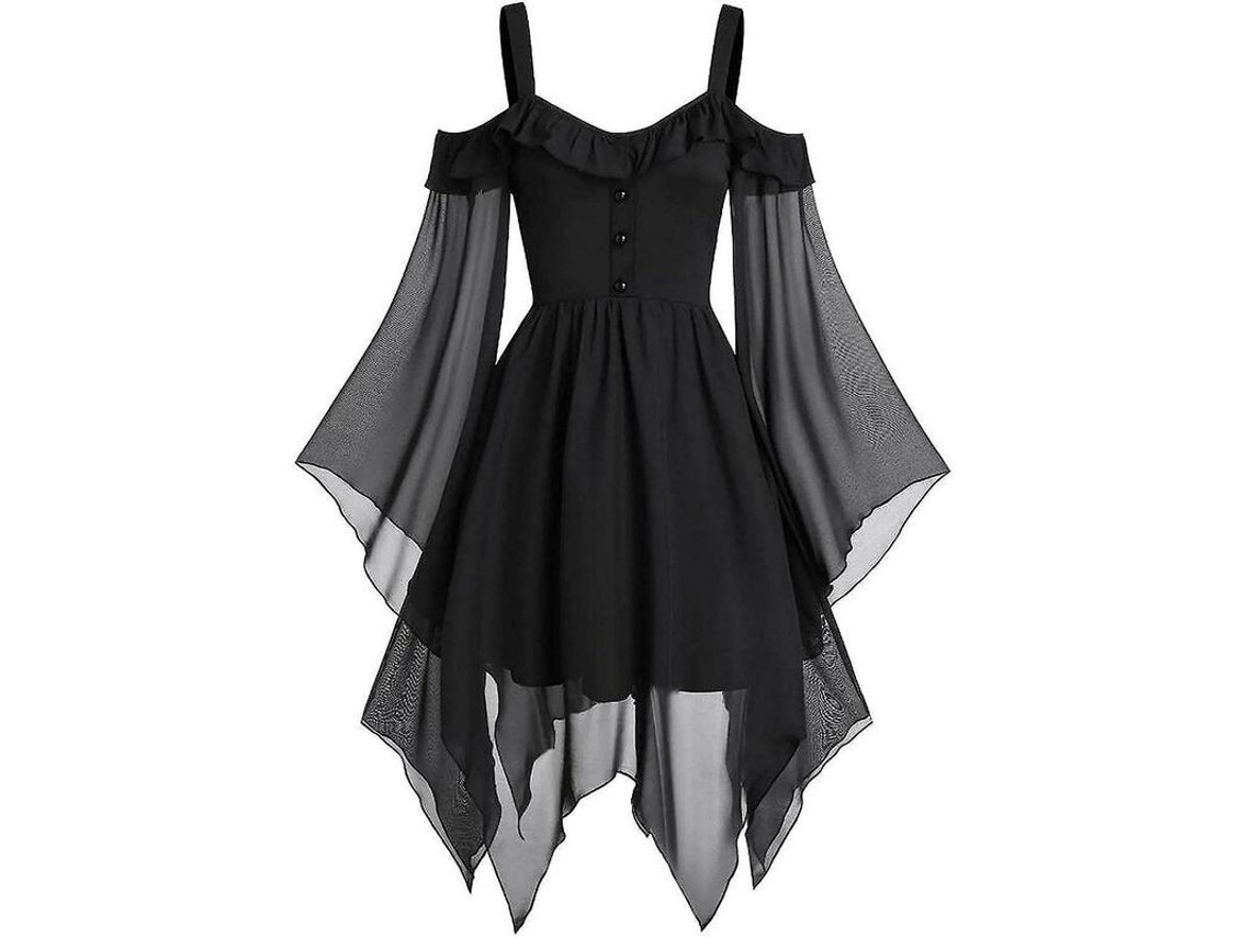 2026-vestido Gótico Sexy Hombros Descubiertos Para Feria Renacentista Halloween Steampunk Talla Grande