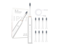 Escova de Dentes Elétrica JL-EIGHT X-3 Plus Branco (45000 Rpm - 6 Modos - Recarregável)