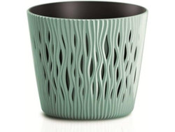 Maceta PROSPERPLAST Sandy Round (Verde - 22.5 x 22.5 x 19.2 cm)