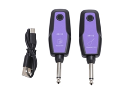 Sistema Sem Fio Para Guitarra 2.4ghz Alcance 30m 4 Canais Recarregável Usb C Para Guitarra Elétrica Baixo Ukulele