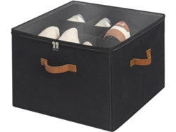 Organizador de zapatos negro Tommy01, con capacidad para 12 pares