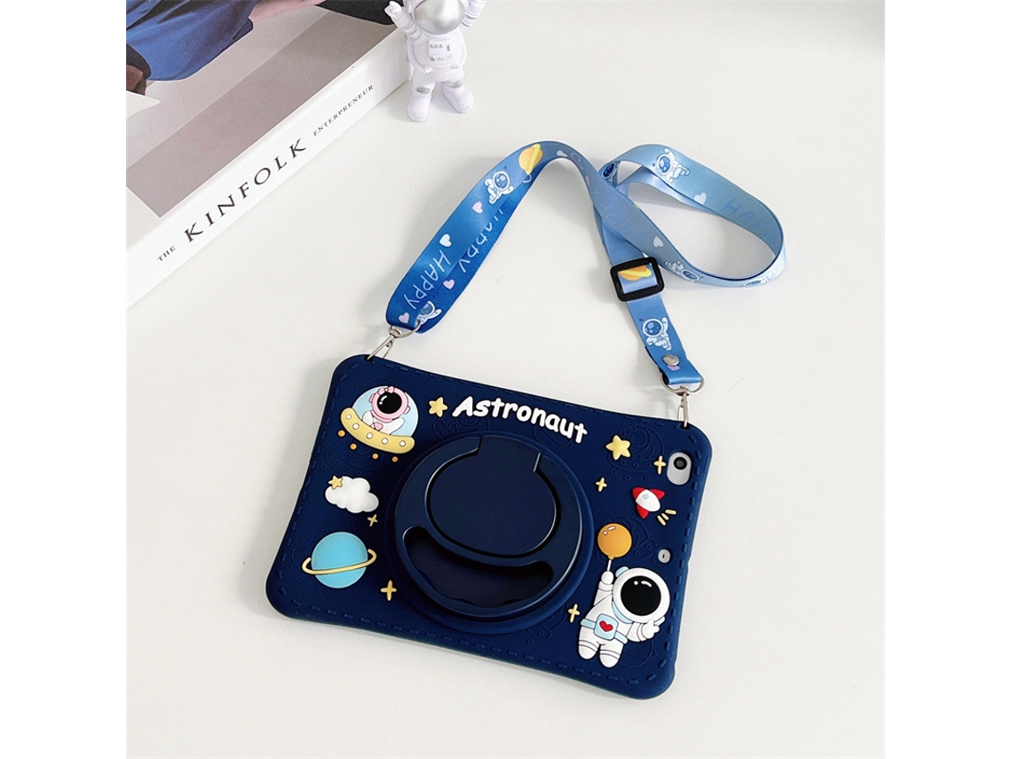 YUYSAN Funda protectora giratoria portátil para iPad10.2 20/20/19 con correa para el hombro azul (B)