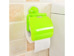 Portarrollos De Papel Higiénico Con Ventosa Y Tapa Para Baño Verde