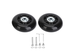 2 Ruedas De Repuesto Para Maleta Universal, De Goma Giratorias Con Herramienta De Instalación, 68x24 Mm