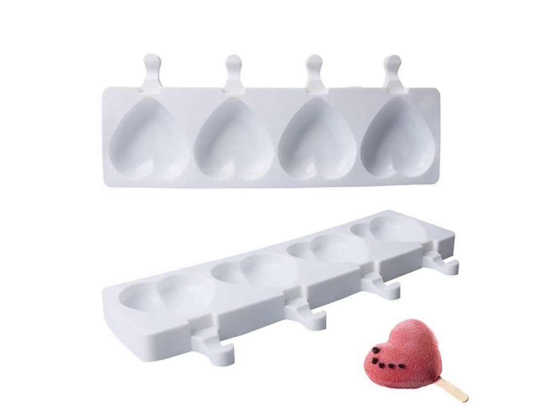2026altiro-moldes De Silicona Para Paletas Heladas Con Forma De Corazón Para Bebés Y Niños. Máquina Casera Para Hacer Helados (1 Unidad).