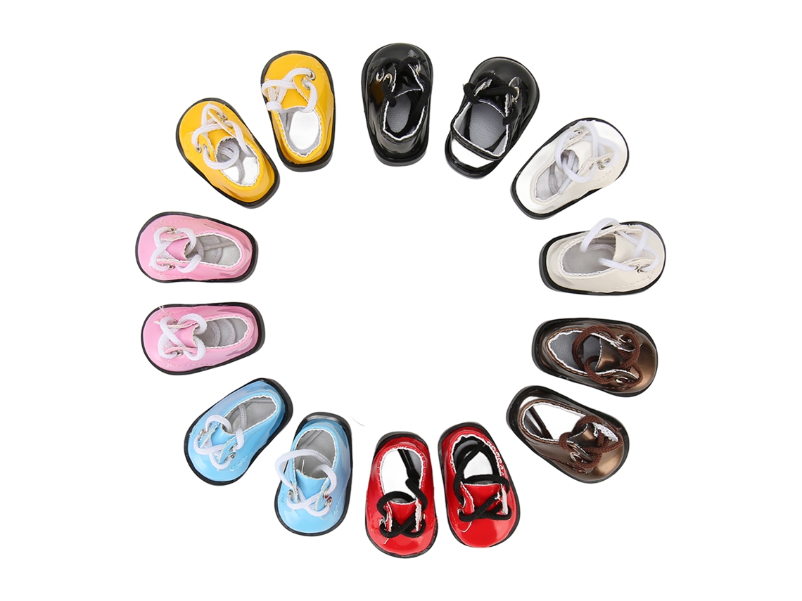 7 Pares De Zapatos De Cuero Sintético Para Muñecas, 20 Cm, Lindos Zapatos De Moda De Cuero Brillante Para Muñecas
