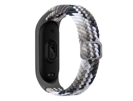 Correa de nailon lazo elástico ajustable elásticos trenzados para Xiaomi Mi Band 5/Band 6/Band 7 - colorido negro