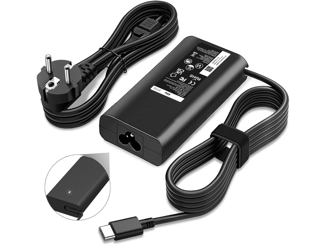 Cargador USB C para computadora portátil de 65 W para Dell Latitude 5420, 5520, 5320, 5430, 5290, 7410, 7420, Chromebook 3100 Chrui